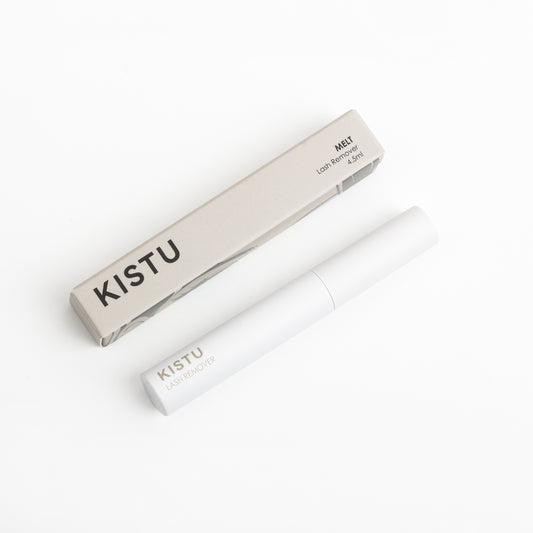 KISTU Melt lash remover tube detail shot