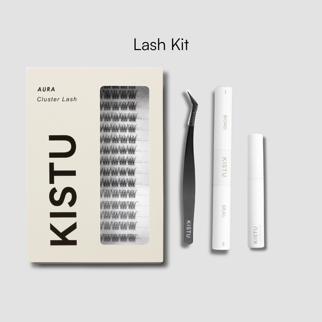 KISTU lash kit The KISTU Set with Aura cluster lashes, bond and remover