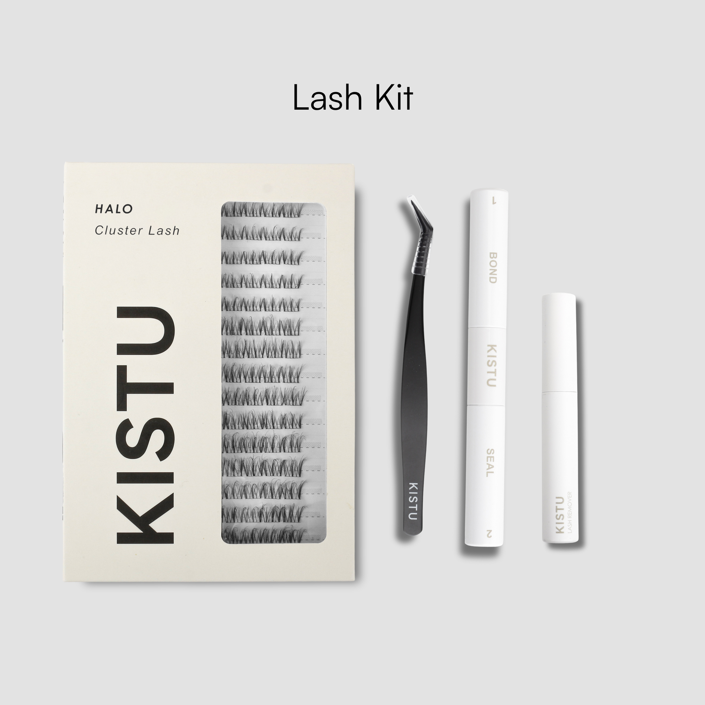 KISTU lash kit The KISTU Set with Halo cluster lashes, bond and remover