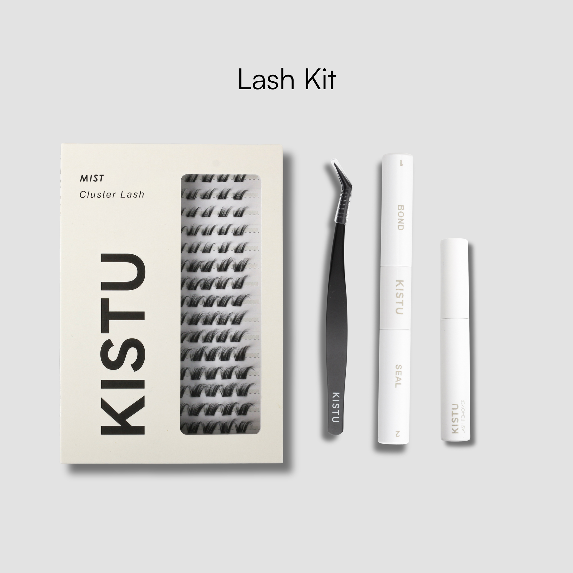 KISTU lash kit The KISTU Set with Mist cluster lashes, bond and remover
