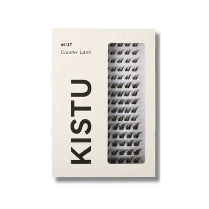 KISTU Mist cluster lashes, lifted elongated cat-eye mapping